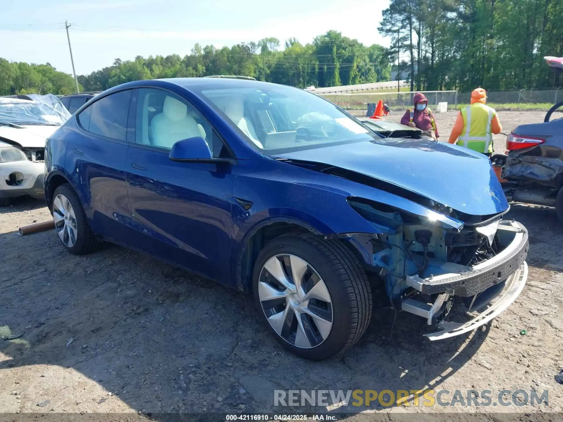 1 Photograph of a damaged car 5YJYGDEEXMF243607 TESLA MODEL Y 2021