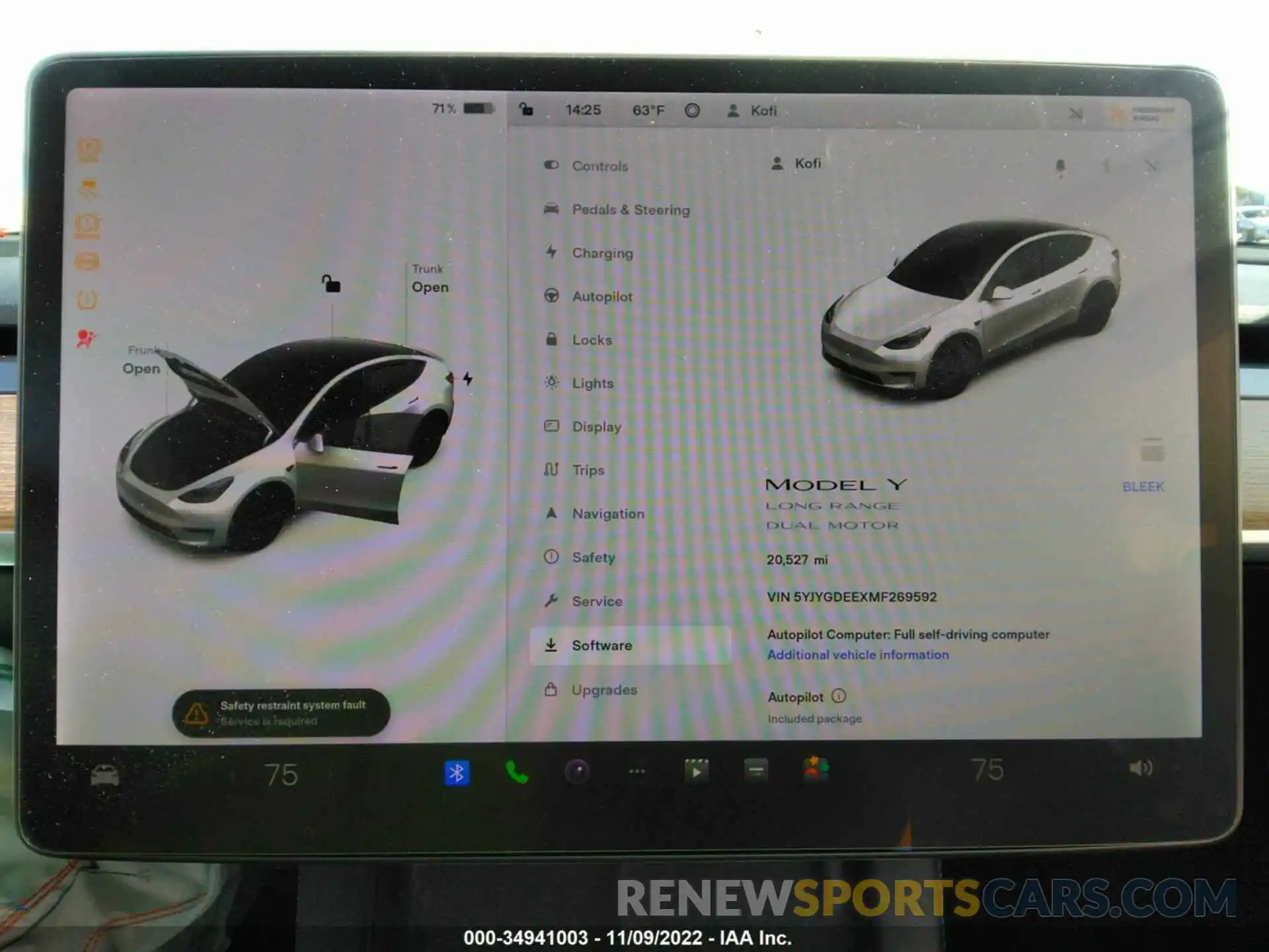 7 Photograph of a damaged car 5YJYGDEEXMF269592 TESLA MODEL Y 2021