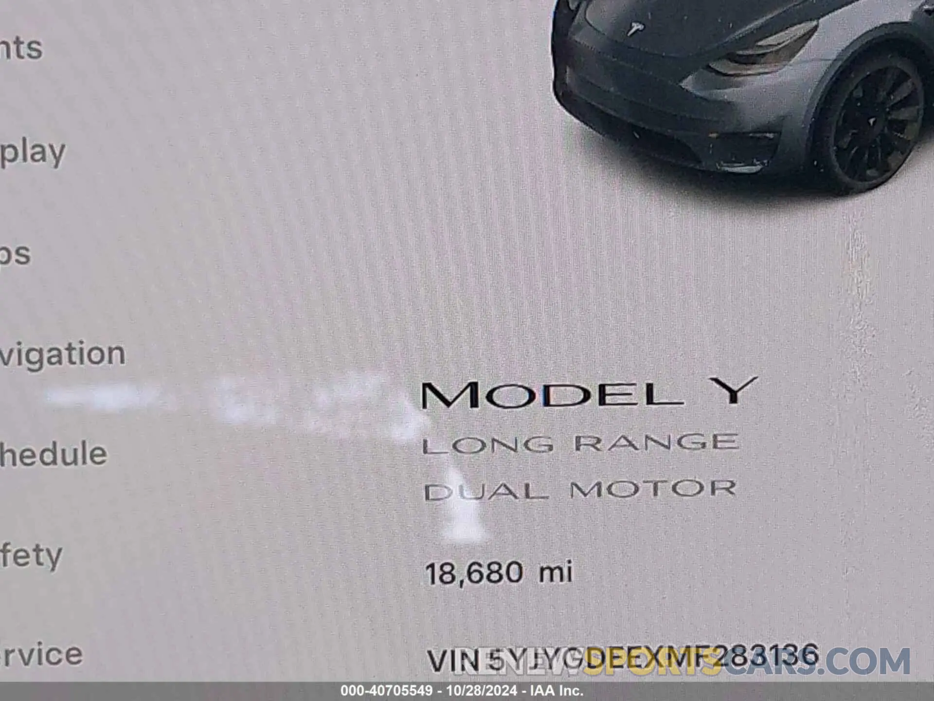 16 Photograph of a damaged car 5YJYGDEEXMF283136 TESLA MODEL Y 2021