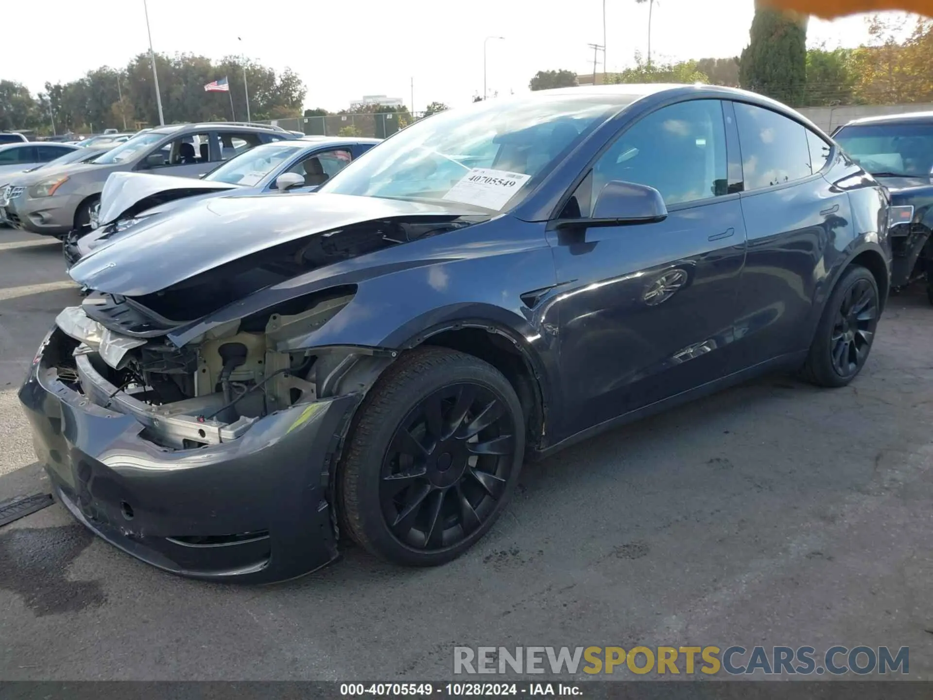 2 Photograph of a damaged car 5YJYGDEEXMF283136 TESLA MODEL Y 2021