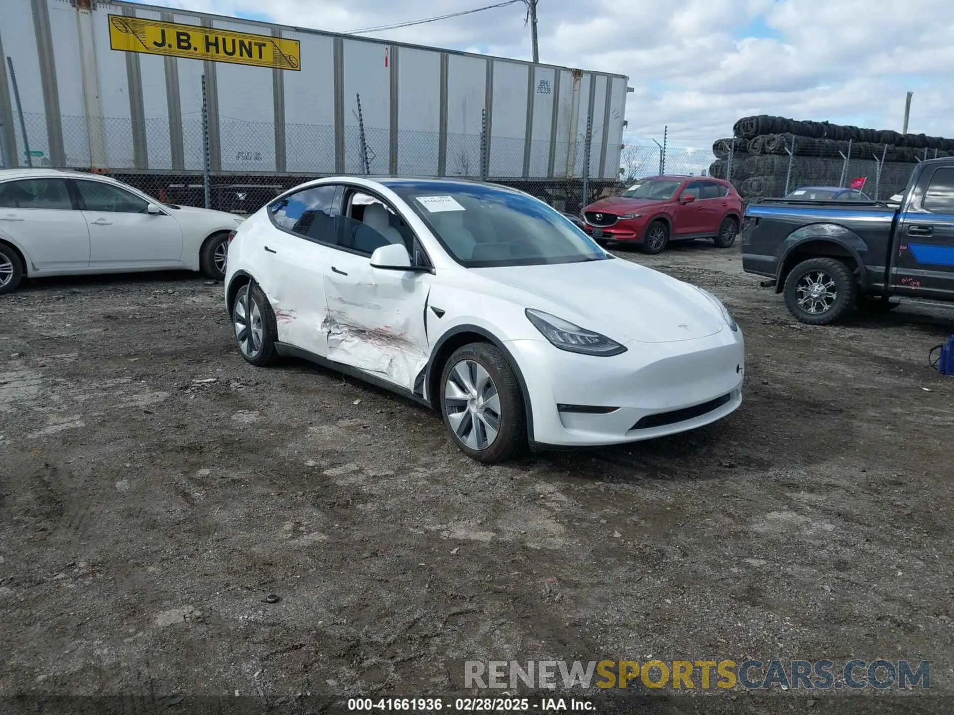 1 Photograph of a damaged car 5YJYGDEEXMF283914 TESLA MODEL Y 2021
