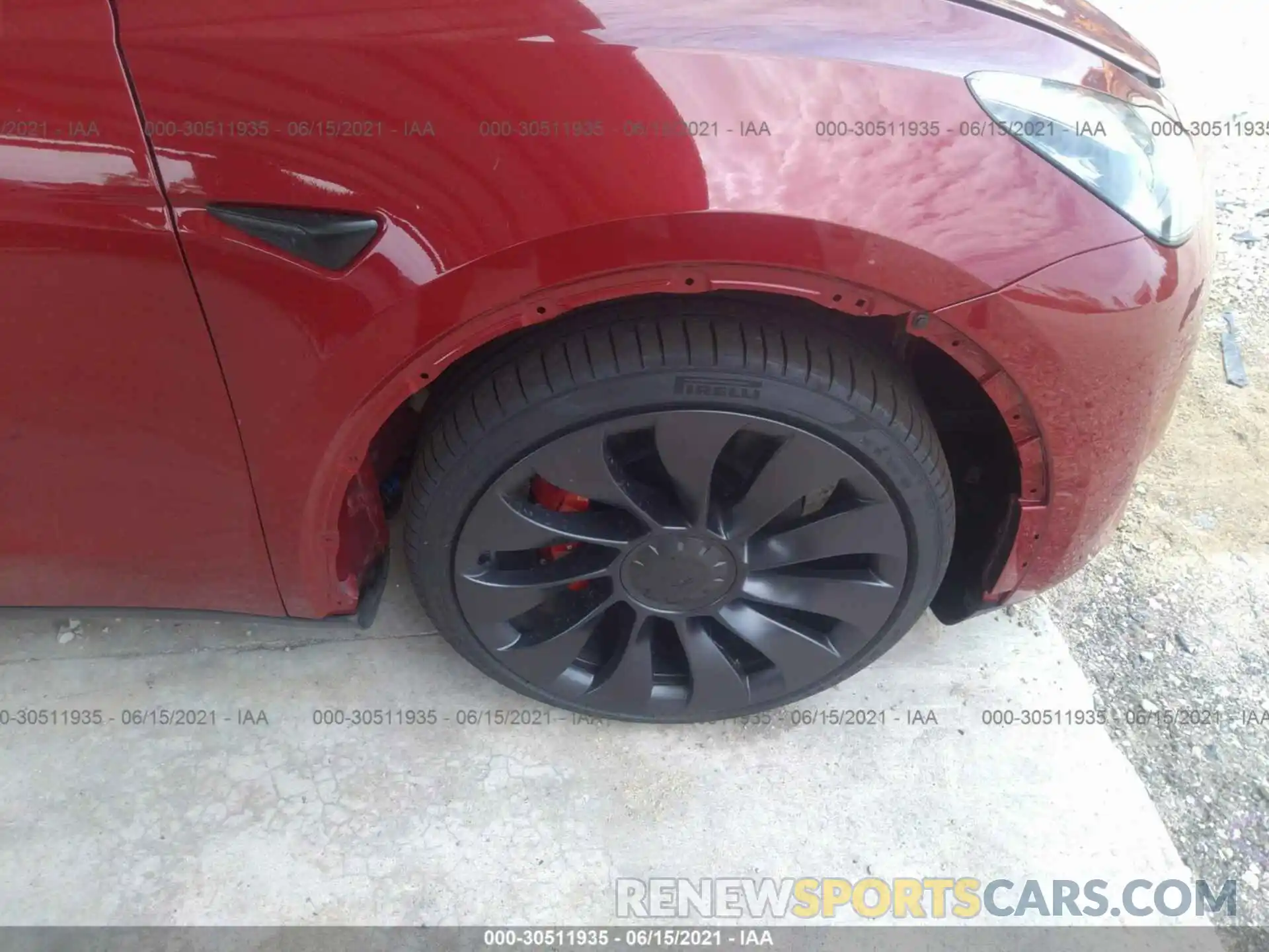 6 Photograph of a damaged car 5YJYGDEF0MF081477 TESLA MODEL Y 2021