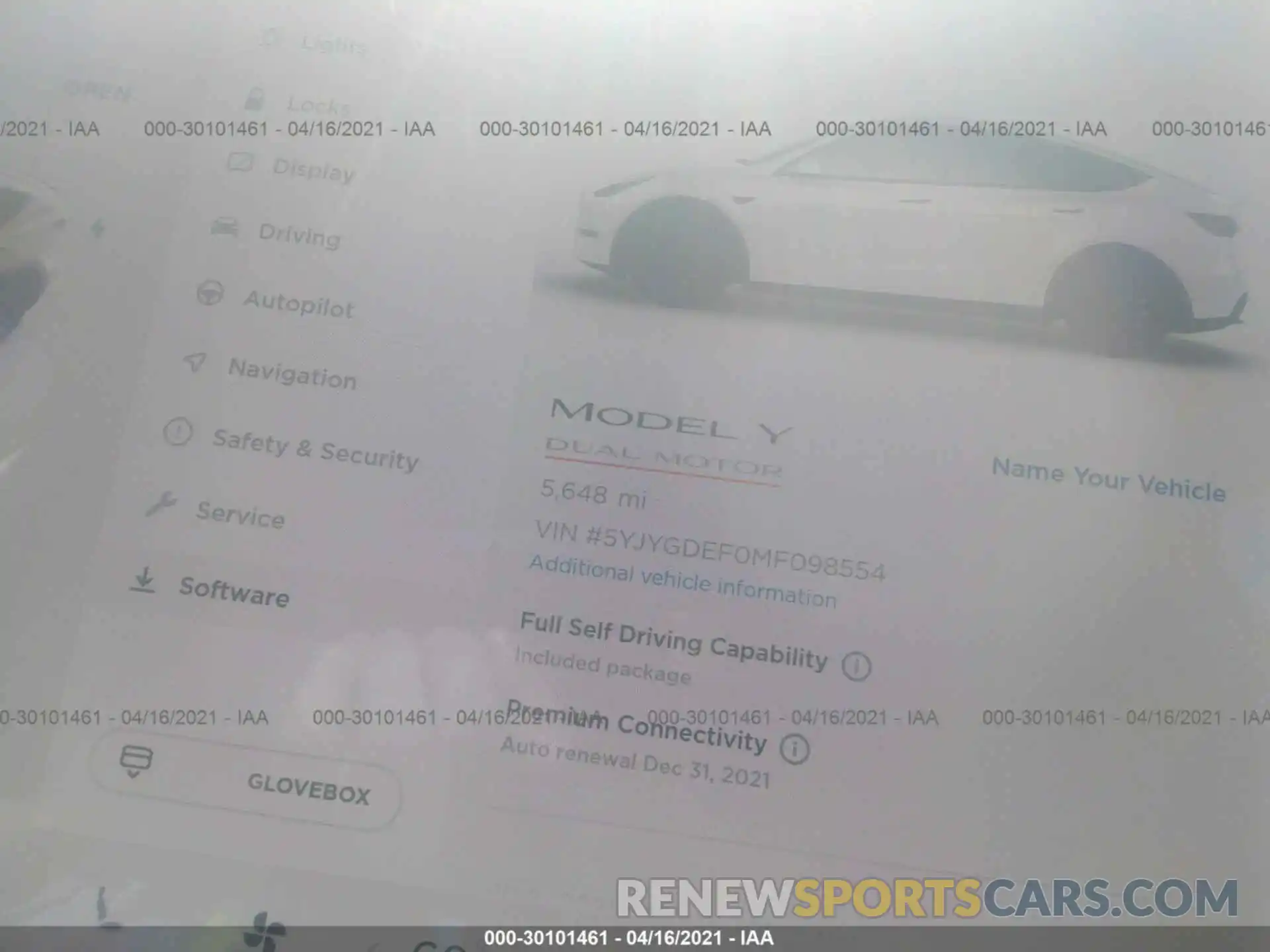 7 Photograph of a damaged car 5YJYGDEF0MF098554 TESLA MODEL Y 2021