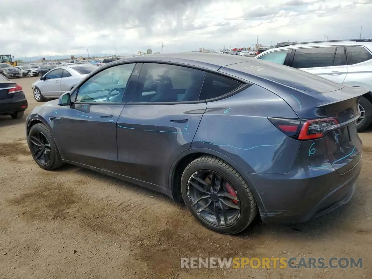 2 Photograph of a damaged car 5YJYGDEF0MF137692 TESLA MODEL Y 2021