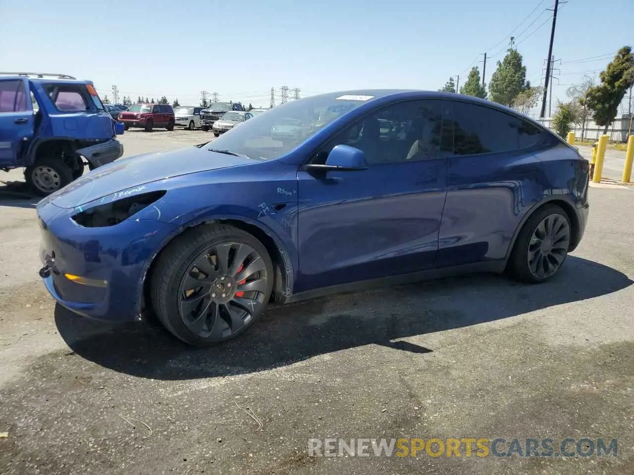 1 Photograph of a damaged car 5YJYGDEF0MF157795 TESLA MODEL Y 2021