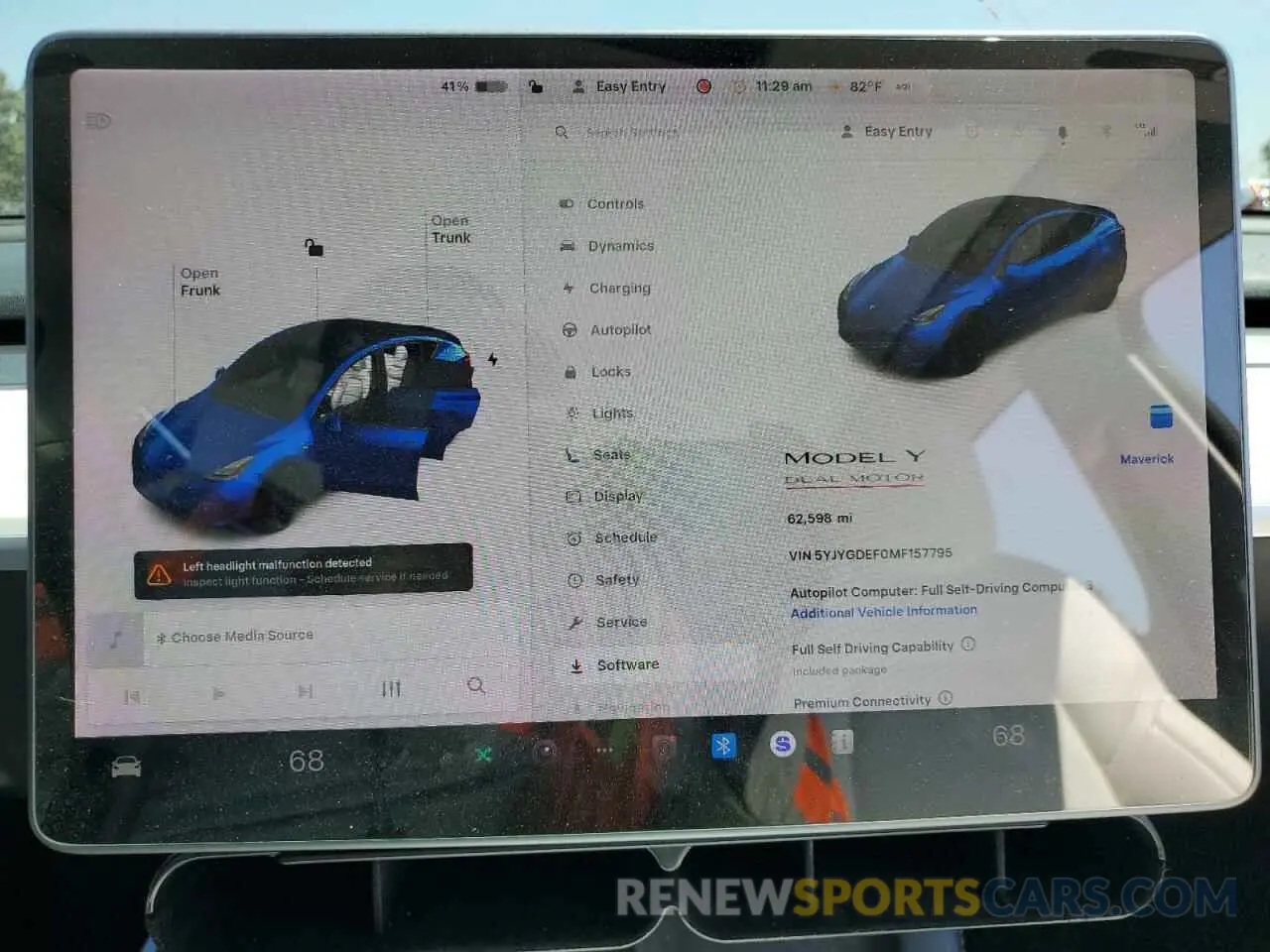 9 Photograph of a damaged car 5YJYGDEF0MF157795 TESLA MODEL Y 2021