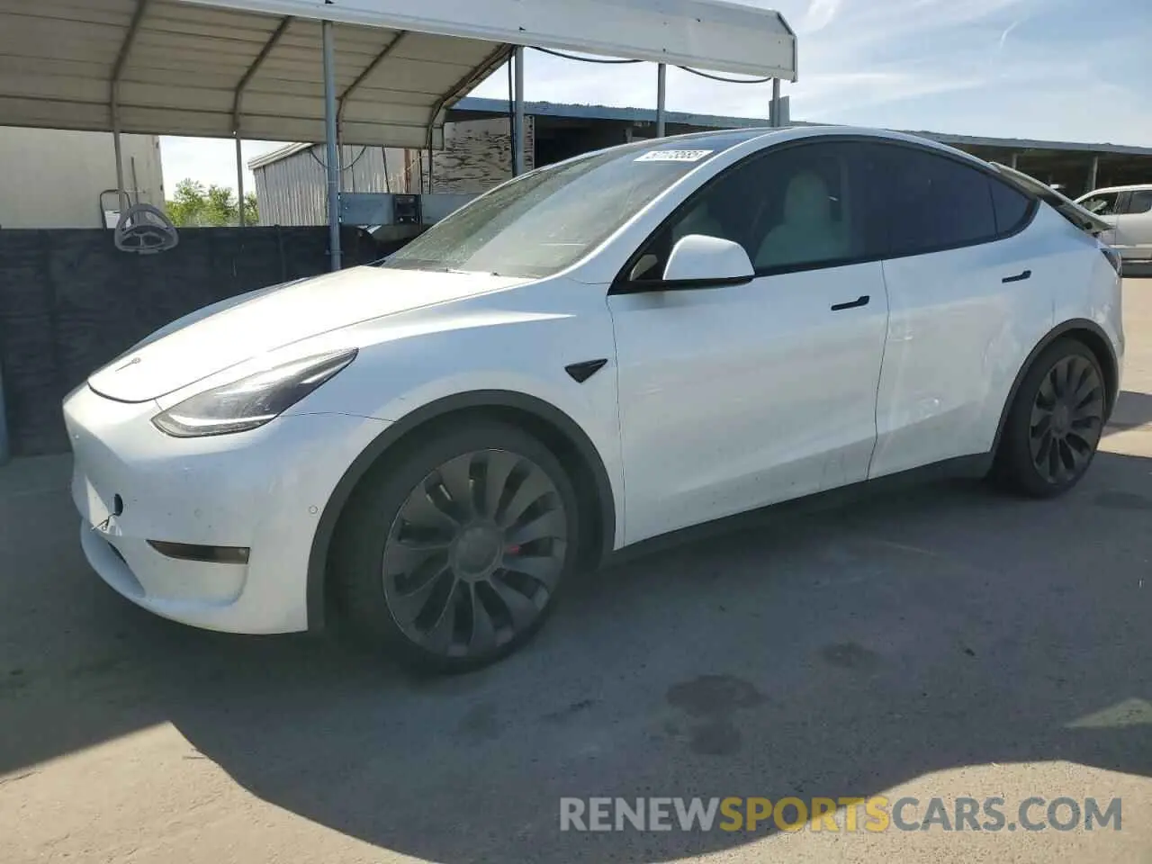 1 Photograph of a damaged car 5YJYGDEF0MF196970 TESLA MODEL Y 2021