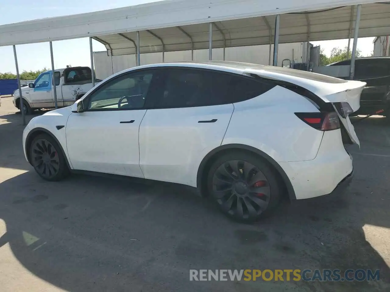 2 Photograph of a damaged car 5YJYGDEF0MF196970 TESLA MODEL Y 2021