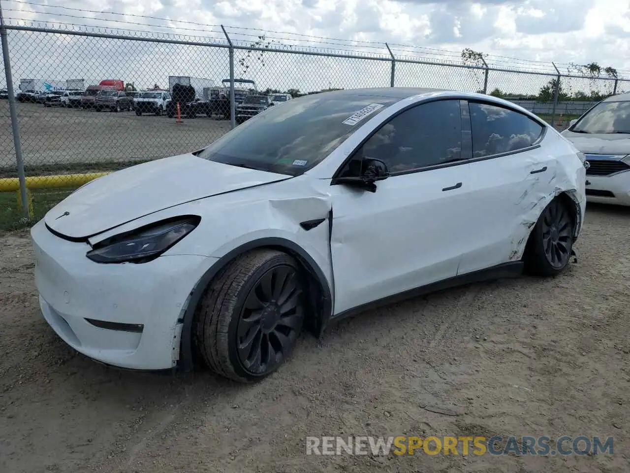 1 Photograph of a damaged car 5YJYGDEF0MF239929 TESLA MODEL Y 2021