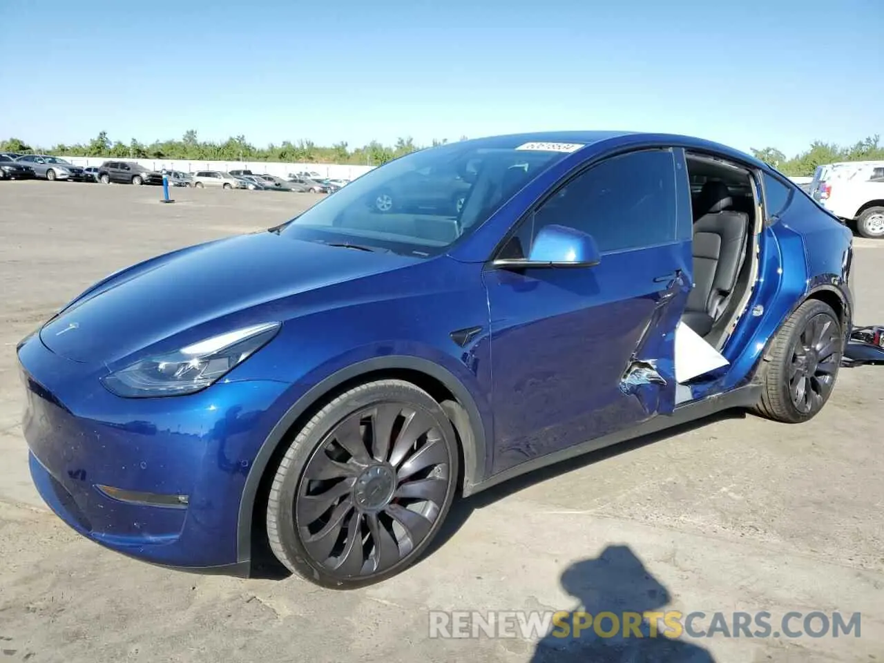 1 Photograph of a damaged car 5YJYGDEF0MF262336 TESLA MODEL Y 2021