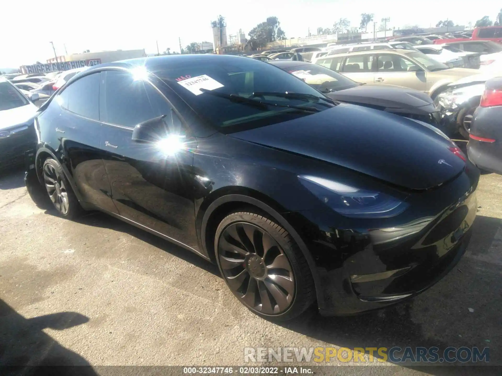 1 Photograph of a damaged car 5YJYGDEF0MF264104 TESLA MODEL Y 2021