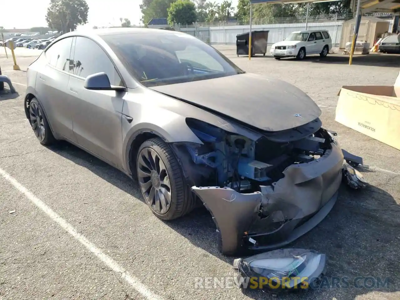 1 Photograph of a damaged car 5YJYGDEF1MF098031 TESLA MODEL Y 2021