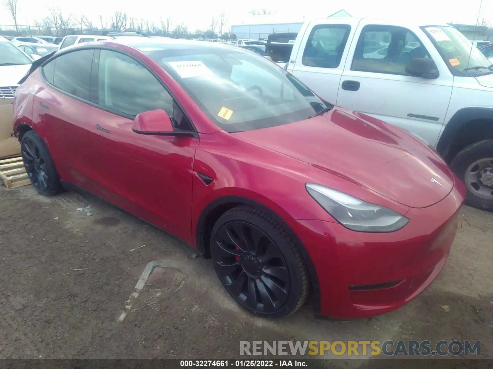 1 Photograph of a damaged car 5YJYGDEF1MF197528 TESLA MODEL Y 2021