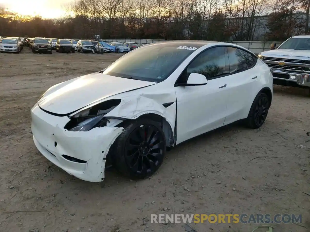 1 Photograph of a damaged car 5YJYGDEF1MF240152 TESLA MODEL Y 2021