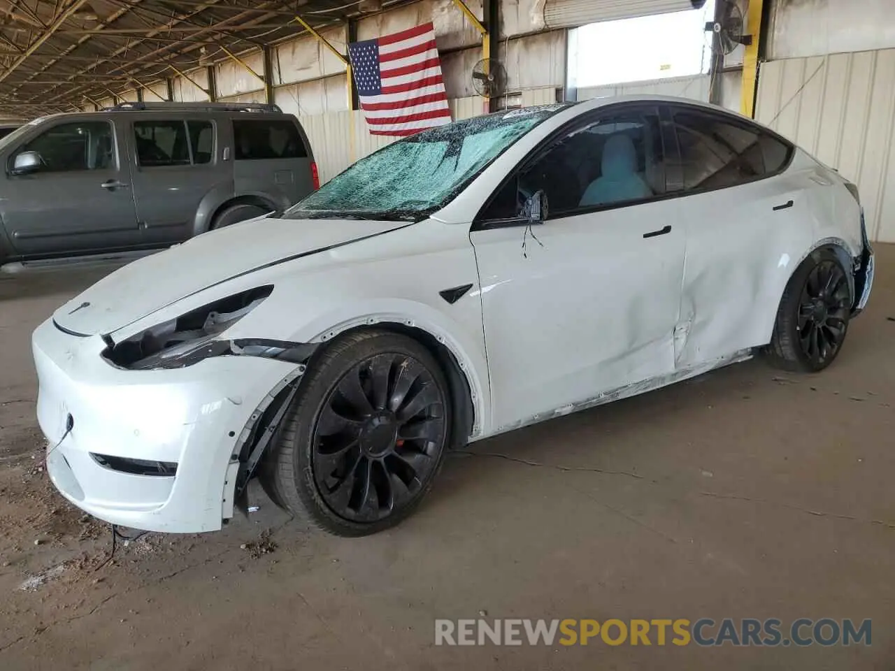 1 Photograph of a damaged car 5YJYGDEF1MF244573 TESLA MODEL Y 2021