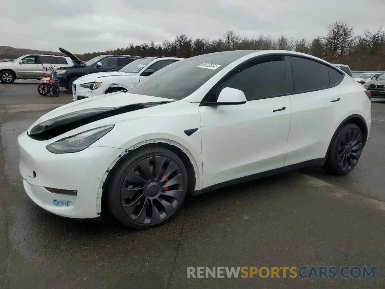 1 Photograph of a damaged car 5YJYGDEF1MF246582 TESLA MODEL Y 2021