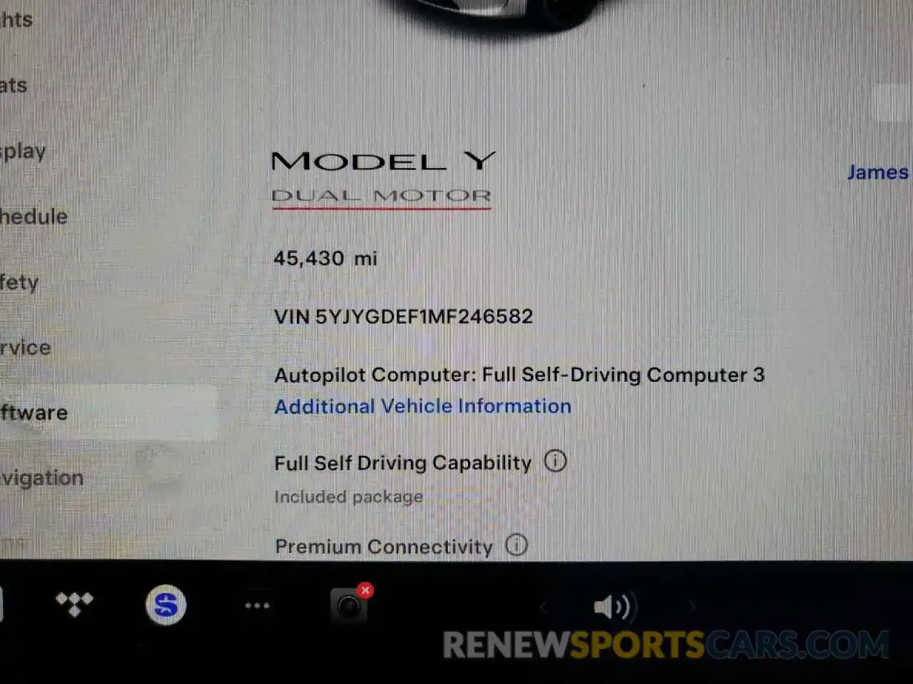 9 Photograph of a damaged car 5YJYGDEF1MF246582 TESLA MODEL Y 2021