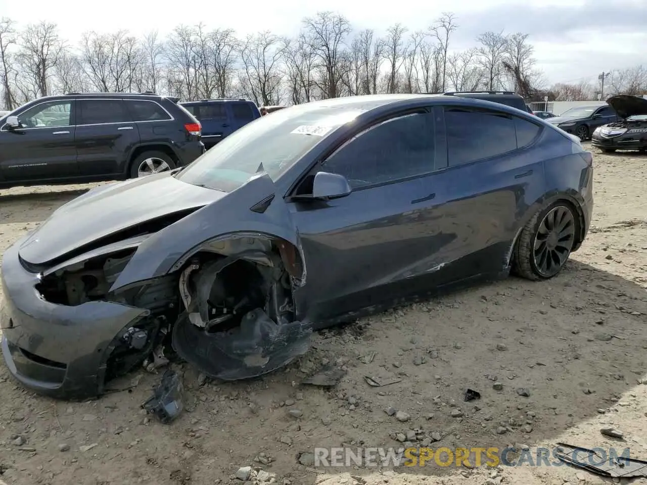 1 Photograph of a damaged car 5YJYGDEF1MF249045 TESLA MODEL Y 2021
