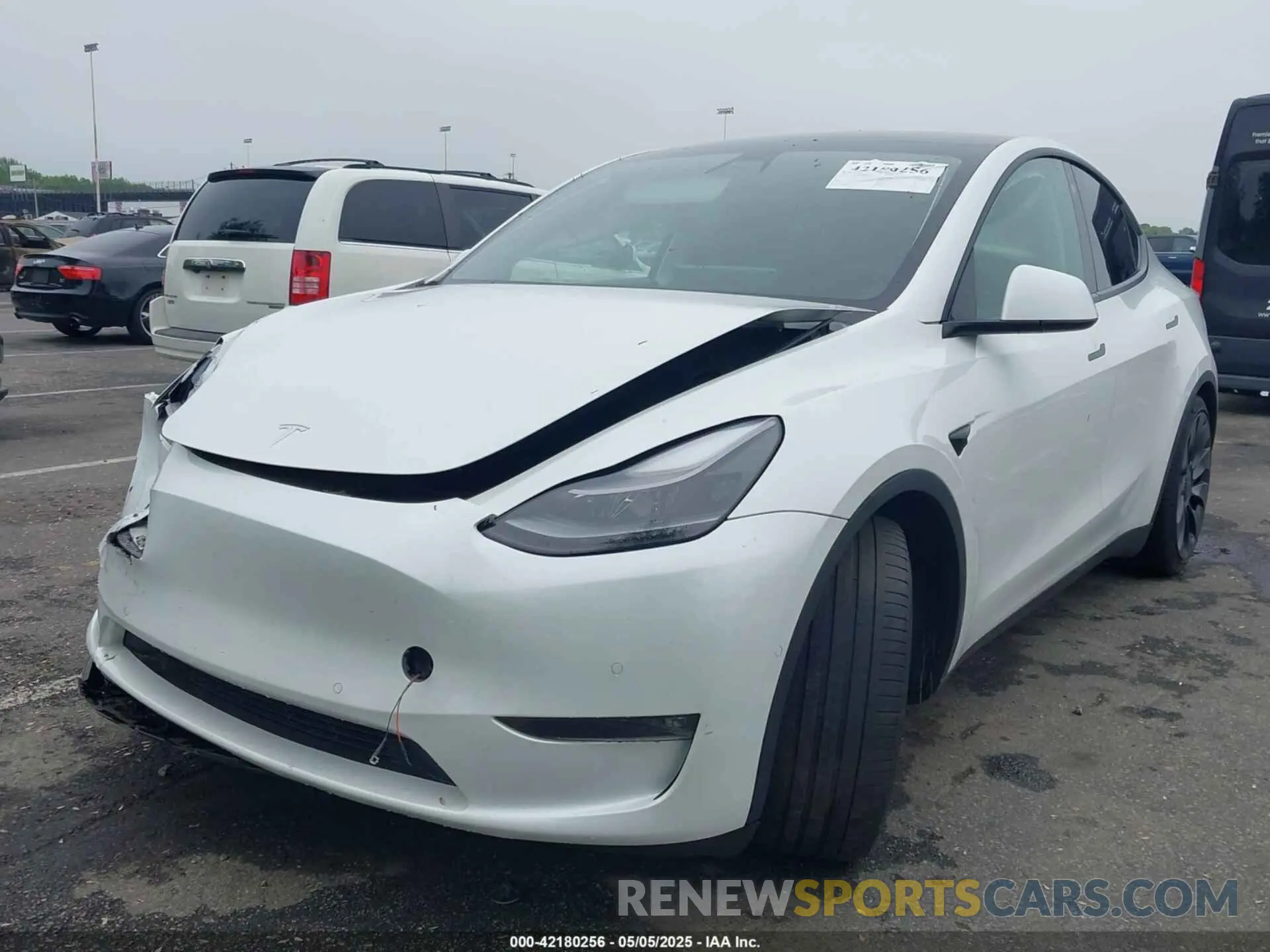 2 Photograph of a damaged car 5YJYGDEF1MF251359 TESLA MODEL Y 2021