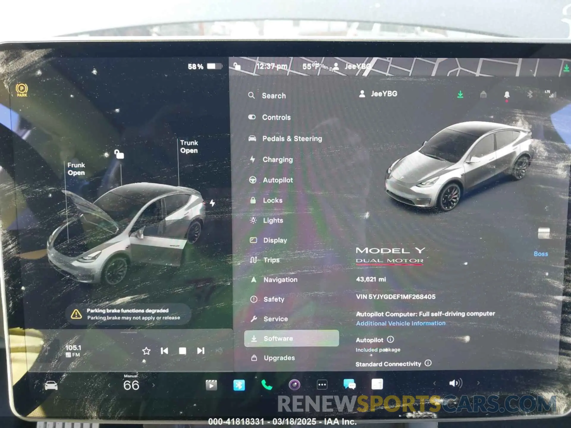 17 Photograph of a damaged car 5YJYGDEF1MF268405 TESLA MODEL Y 2021