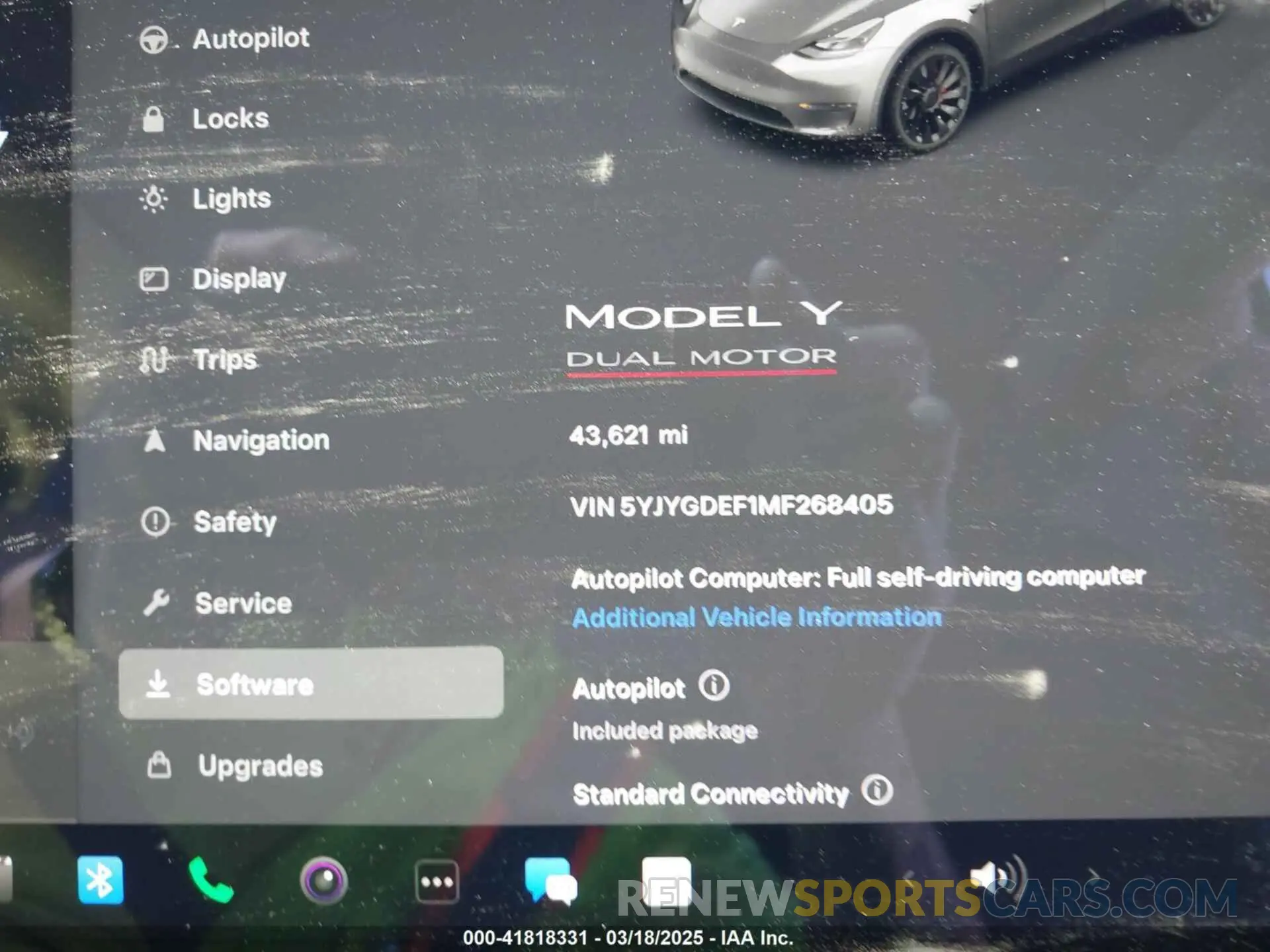 7 Photograph of a damaged car 5YJYGDEF1MF268405 TESLA MODEL Y 2021