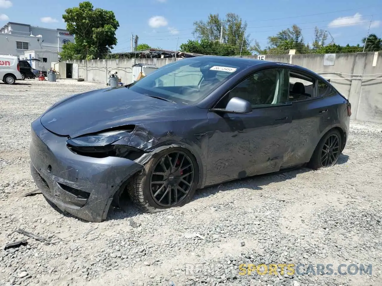 1 Photograph of a damaged car 5YJYGDEF1MF269294 TESLA MODEL Y 2021