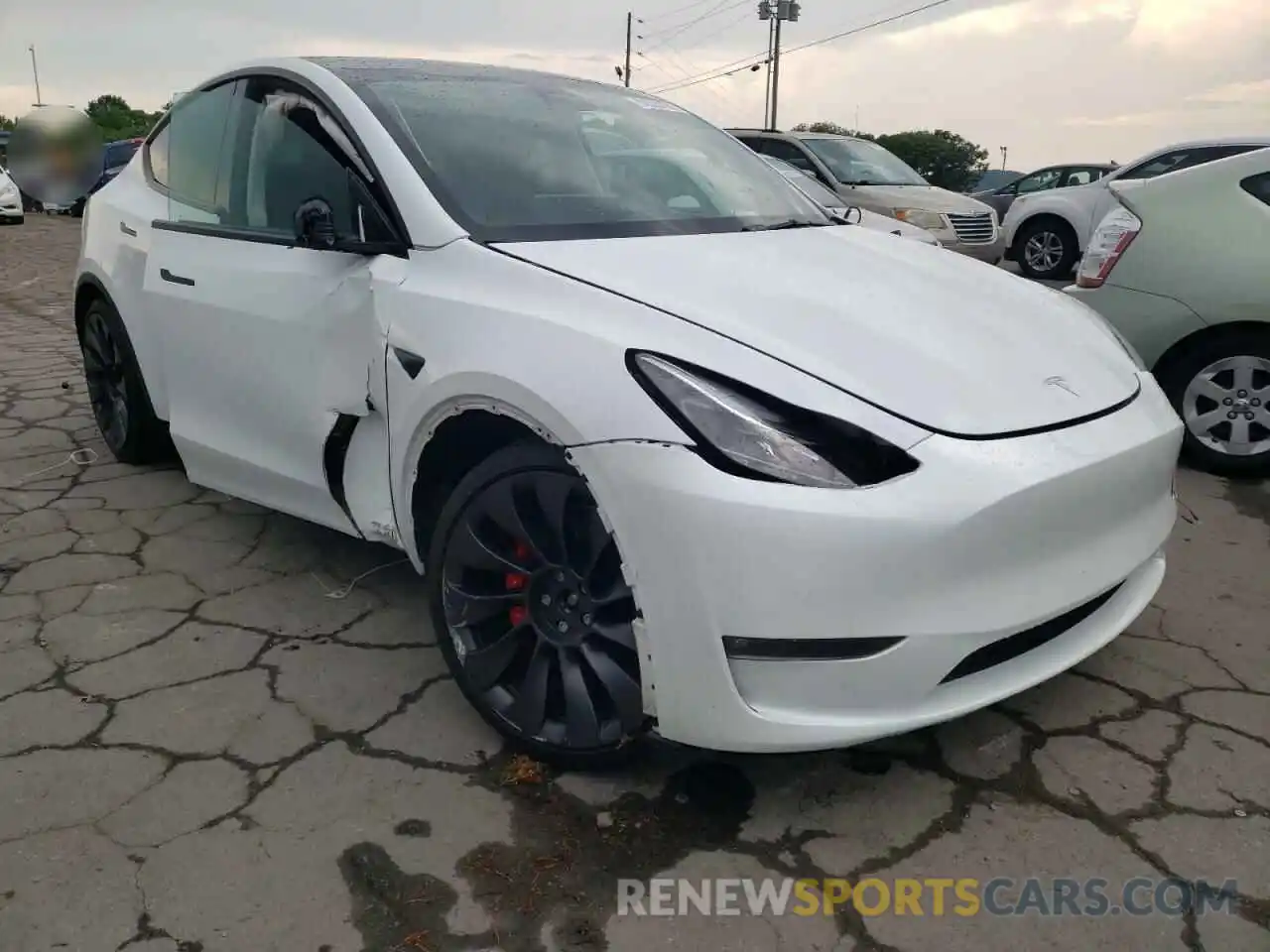 1 Photograph of a damaged car 5YJYGDEF2MF124460 TESLA MODEL Y 2021