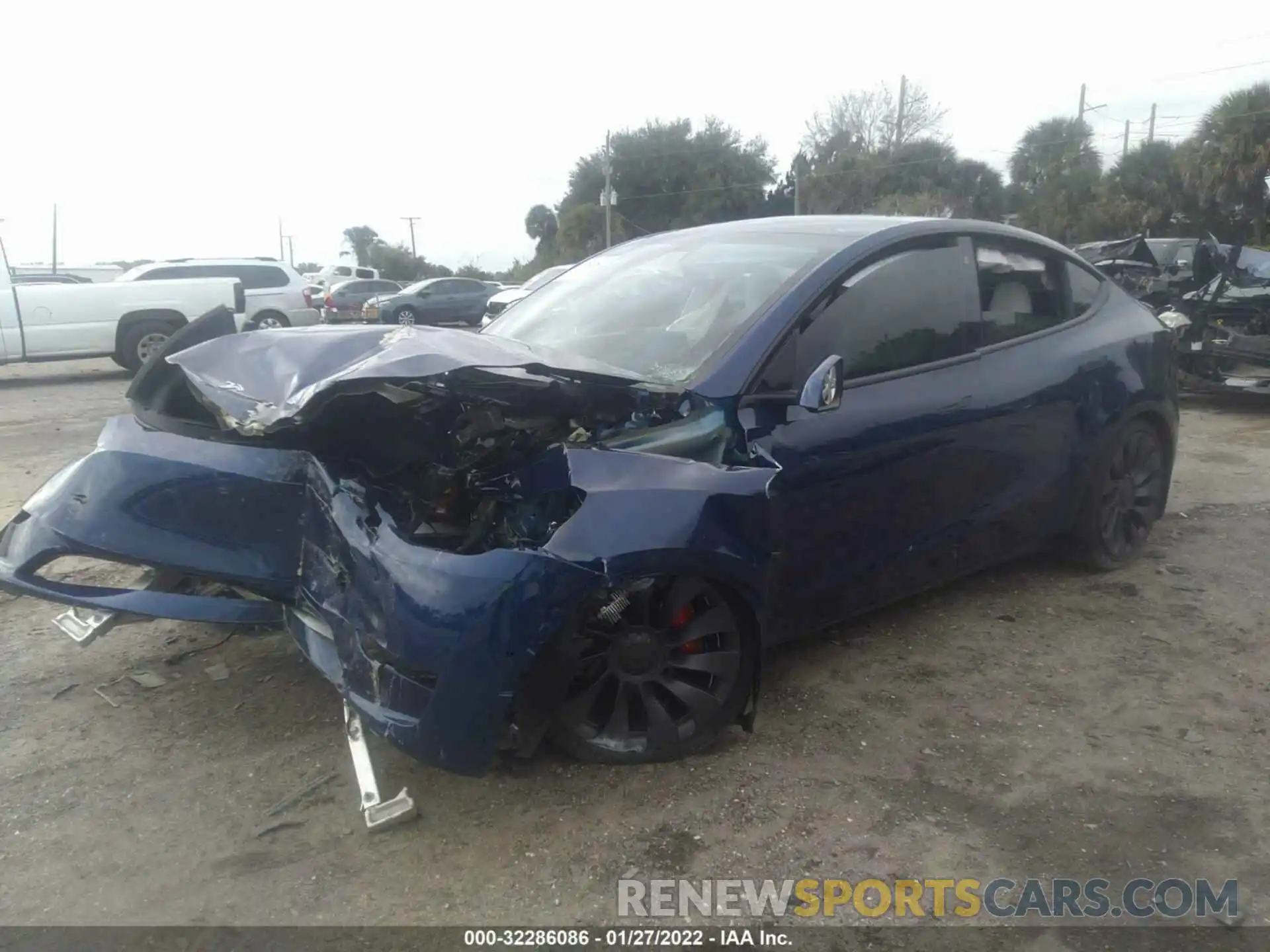 2 Photograph of a damaged car 5YJYGDEF2MF124491 TESLA MODEL Y 2021