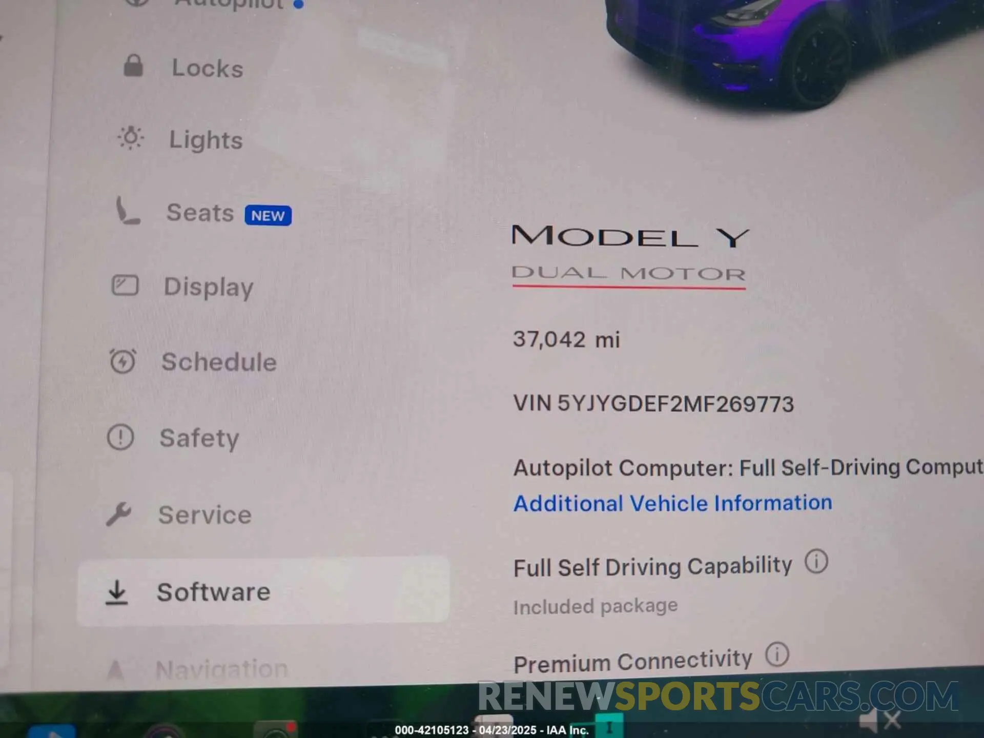 7 Photograph of a damaged car 5YJYGDEF2MF269773 TESLA MODEL Y 2021