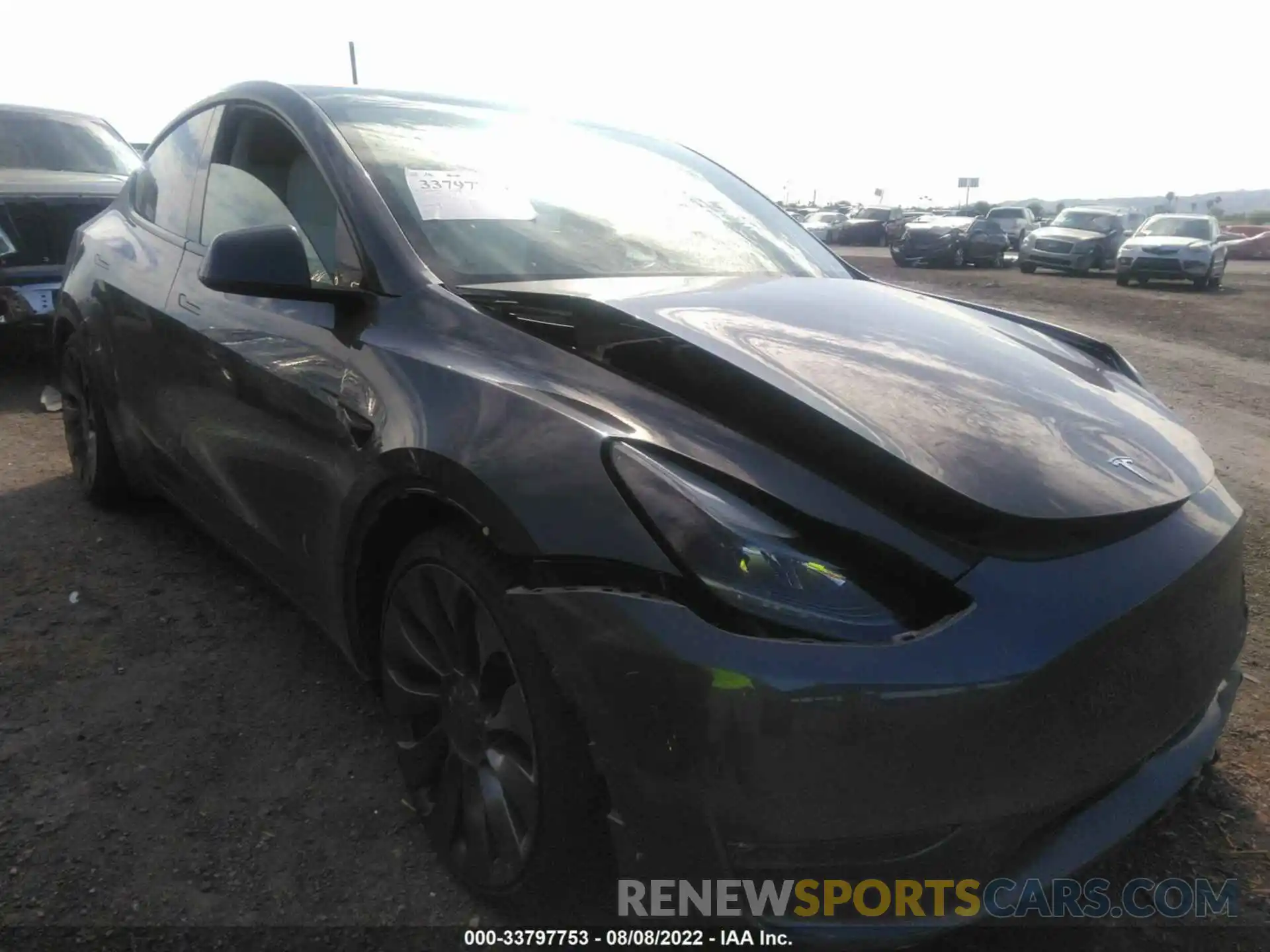 1 Photograph of a damaged car 5YJYGDEF3MF134088 TESLA MODEL Y 2021