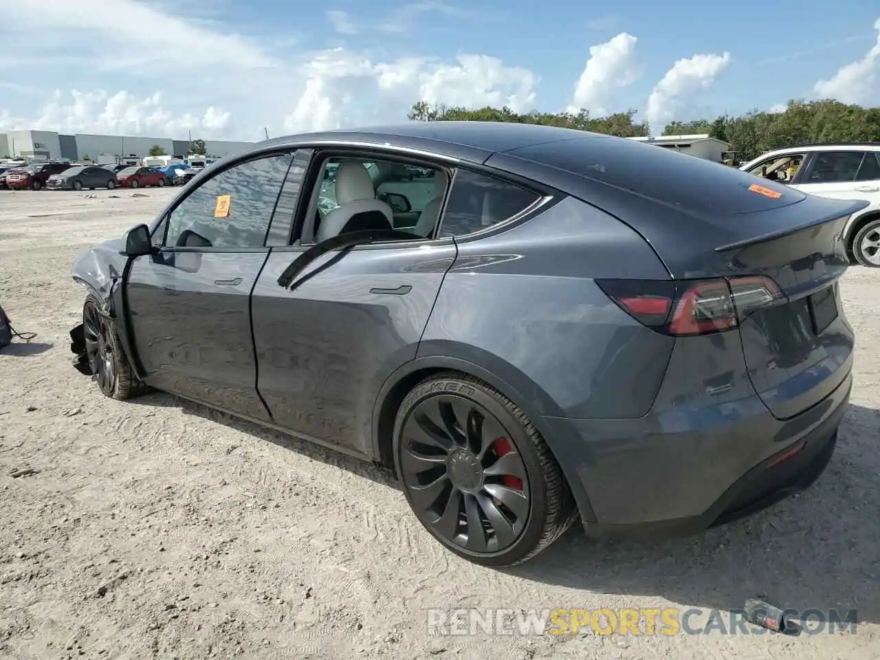 2 Photograph of a damaged car 5YJYGDEF3MF252657 TESLA MODEL Y 2021