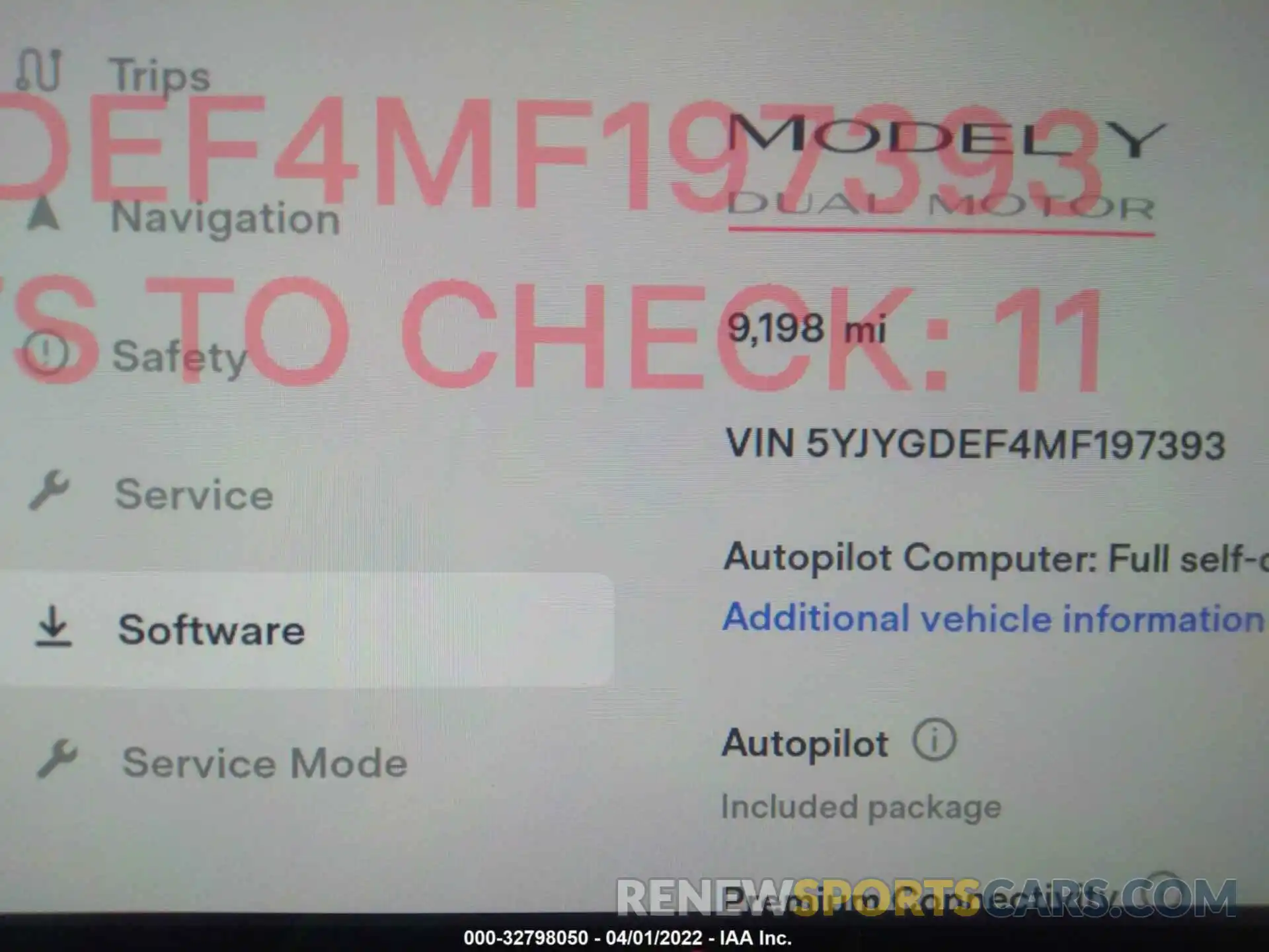 7 Photograph of a damaged car 5YJYGDEF4MF197393 TESLA MODEL Y 2021