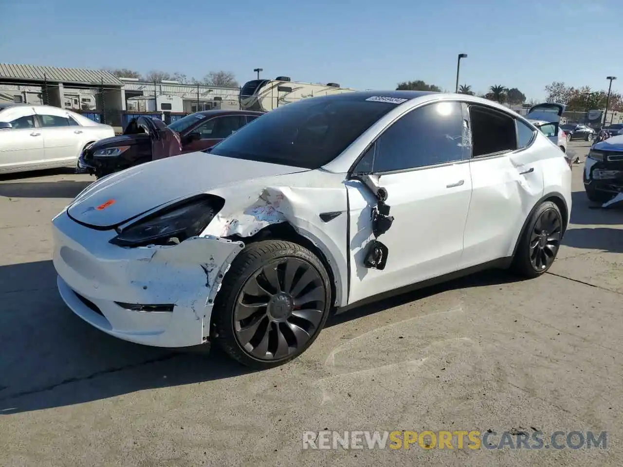 1 Photograph of a damaged car 5YJYGDEF4MF216007 TESLA MODEL Y 2021