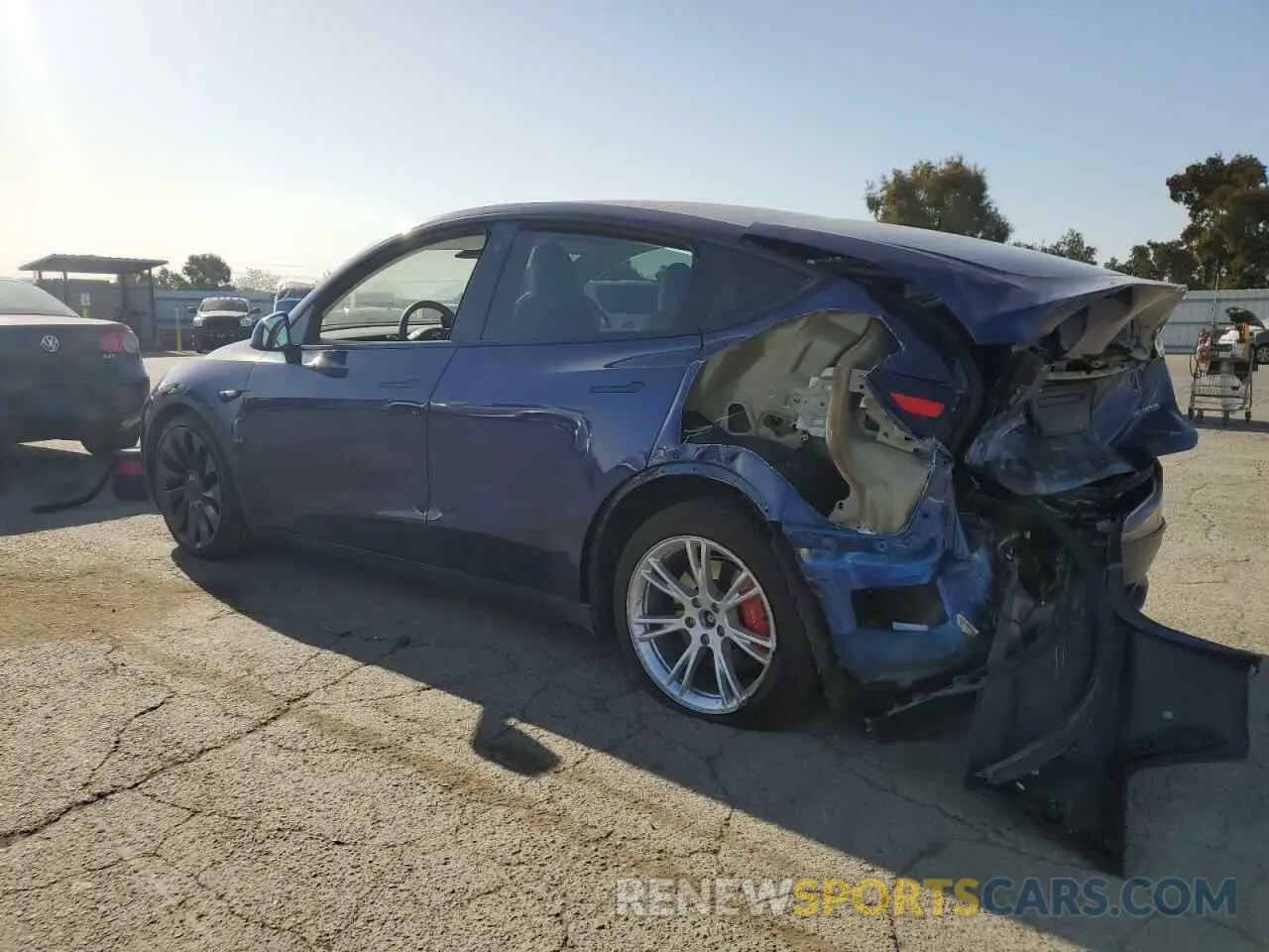 2 Photograph of a damaged car 5YJYGDEF4MF298255 TESLA MODEL Y 2021