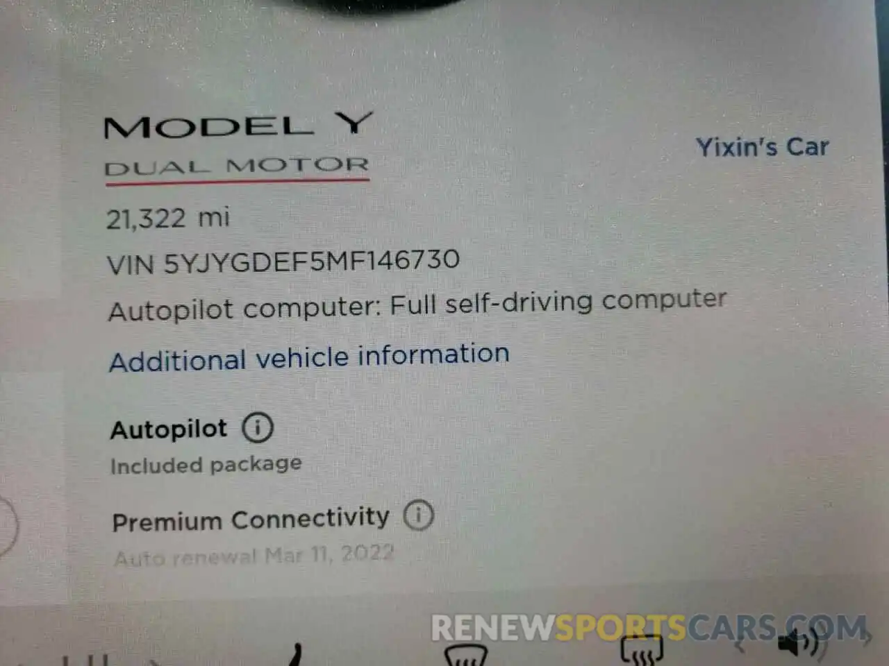 8 Photograph of a damaged car 5YJYGDEF5MF146730 TESLA MODEL Y 2021