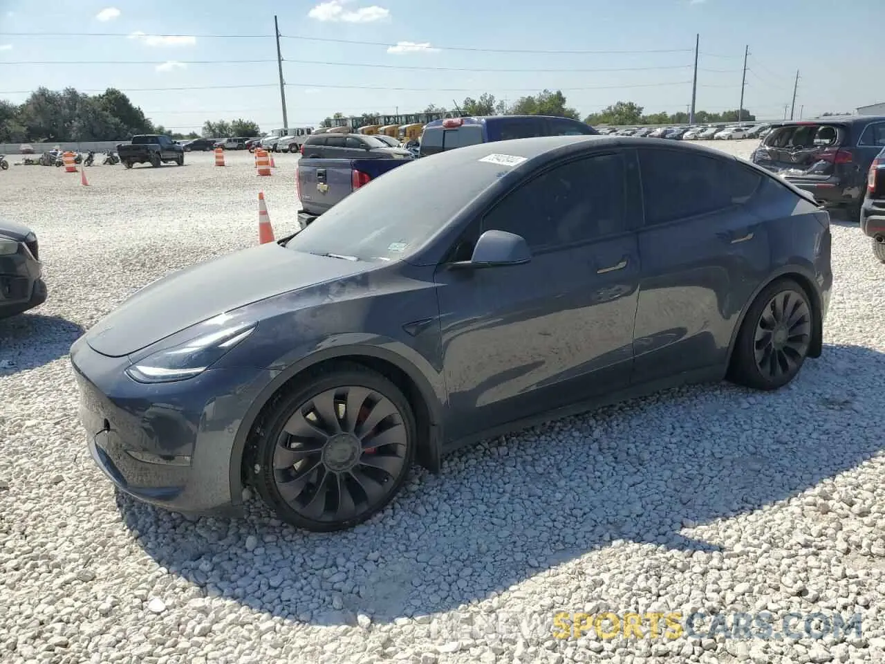 1 Photograph of a damaged car 5YJYGDEF5MF268830 TESLA MODEL Y 2021