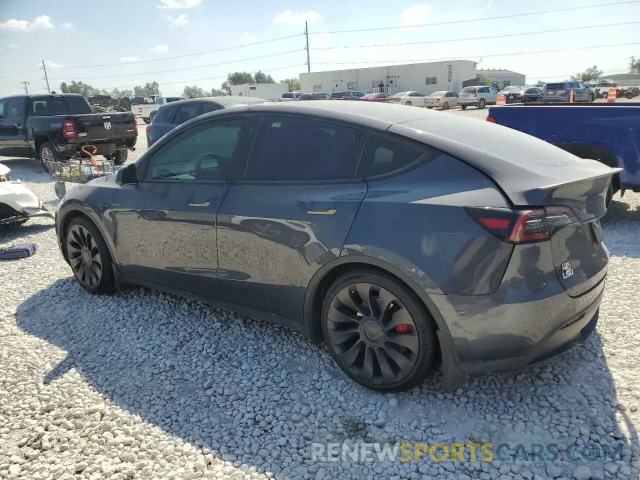 2 Photograph of a damaged car 5YJYGDEF5MF268830 TESLA MODEL Y 2021