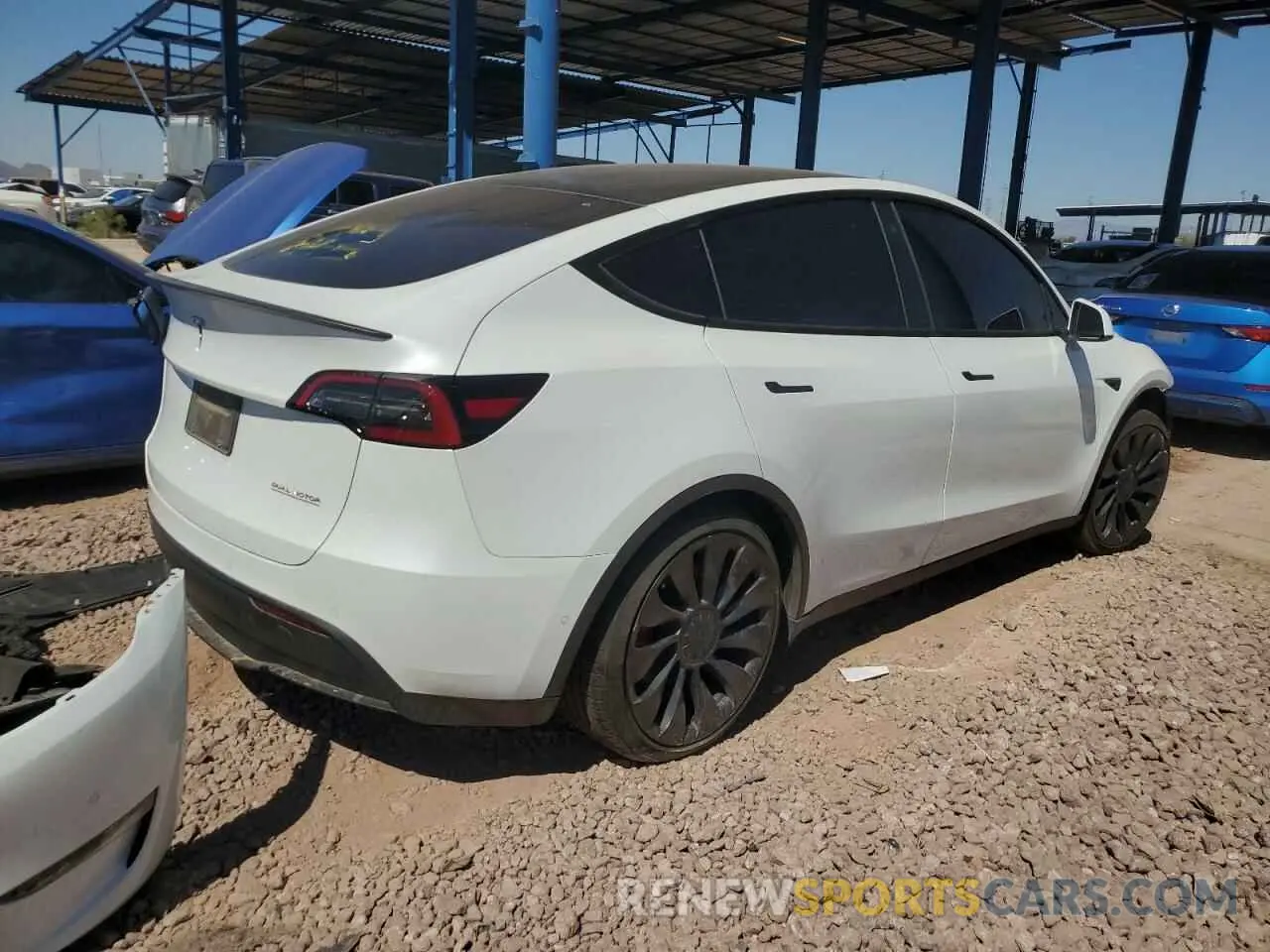 3 Photograph of a damaged car 5YJYGDEF5MF273574 TESLA MODEL Y 2021