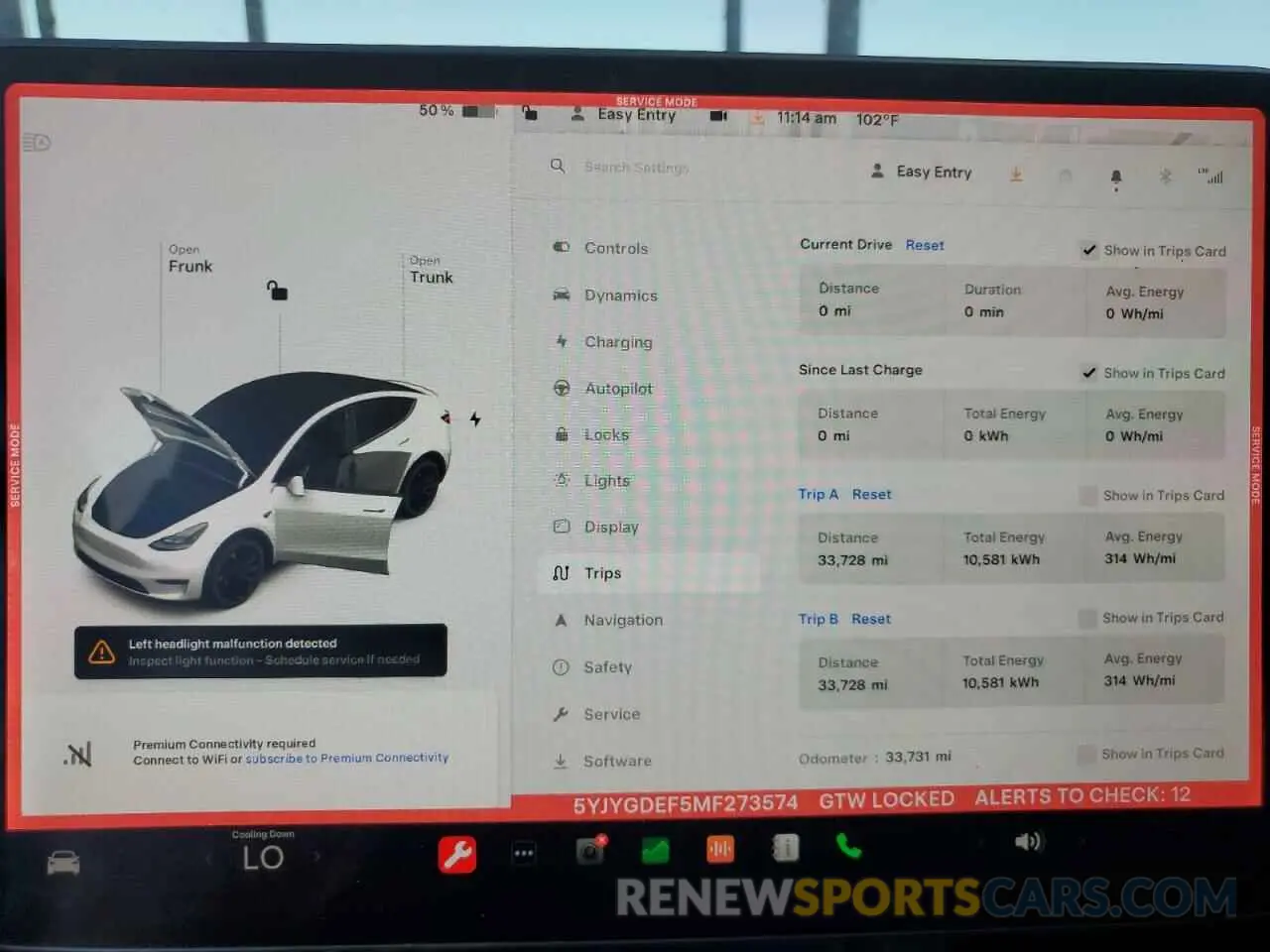 9 Photograph of a damaged car 5YJYGDEF5MF273574 TESLA MODEL Y 2021