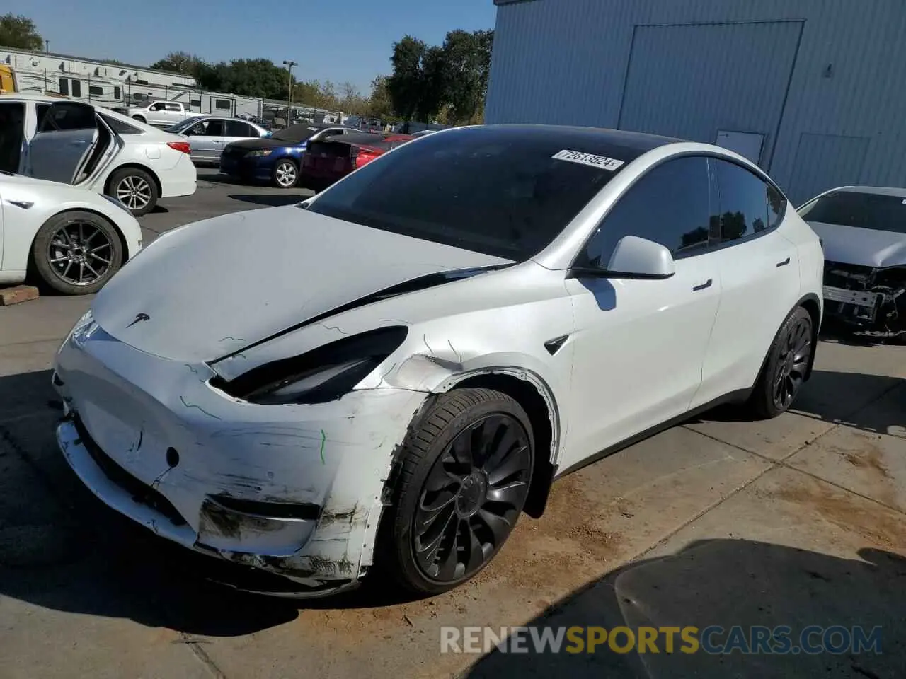 1 Photograph of a damaged car 5YJYGDEF5MF277737 TESLA MODEL Y 2021