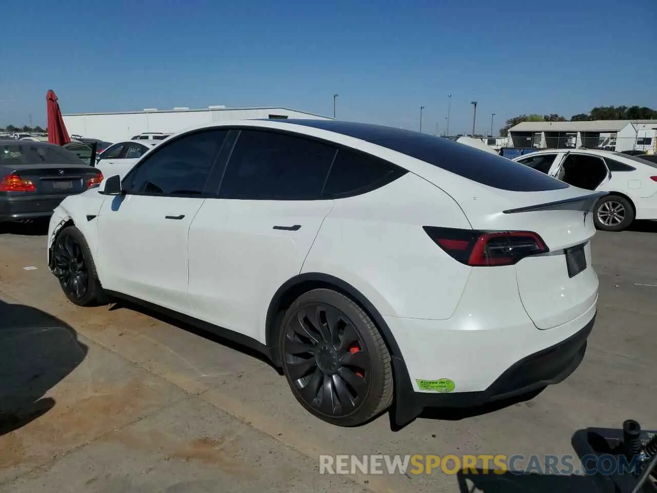 2 Photograph of a damaged car 5YJYGDEF5MF277737 TESLA MODEL Y 2021