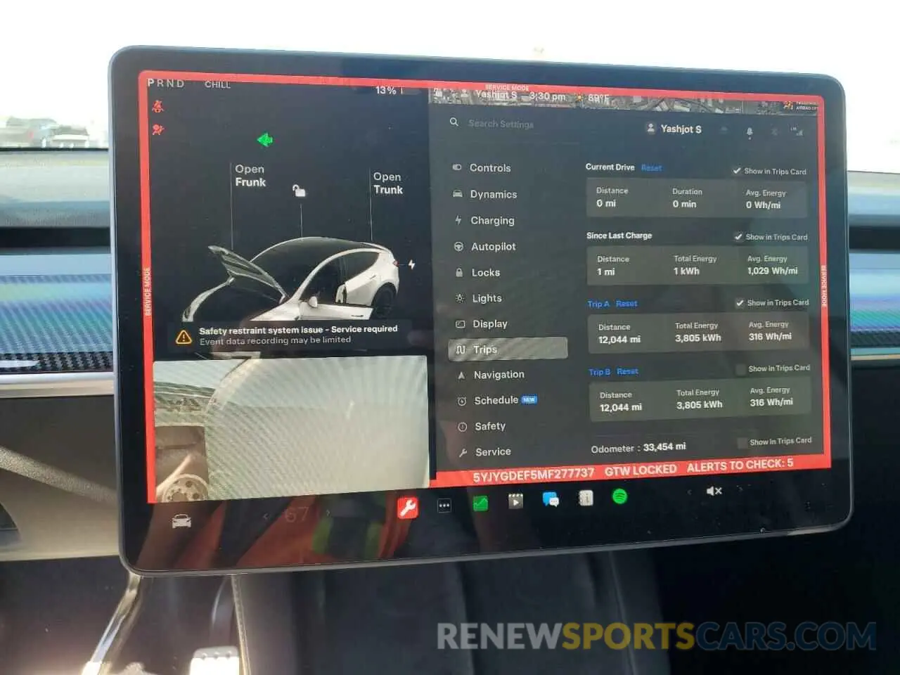 9 Photograph of a damaged car 5YJYGDEF5MF277737 TESLA MODEL Y 2021