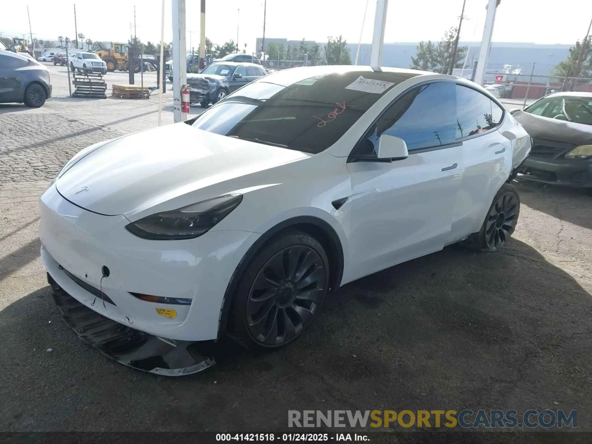 2 Photograph of a damaged car 5YJYGDEF5MF277804 TESLA MODEL Y 2021