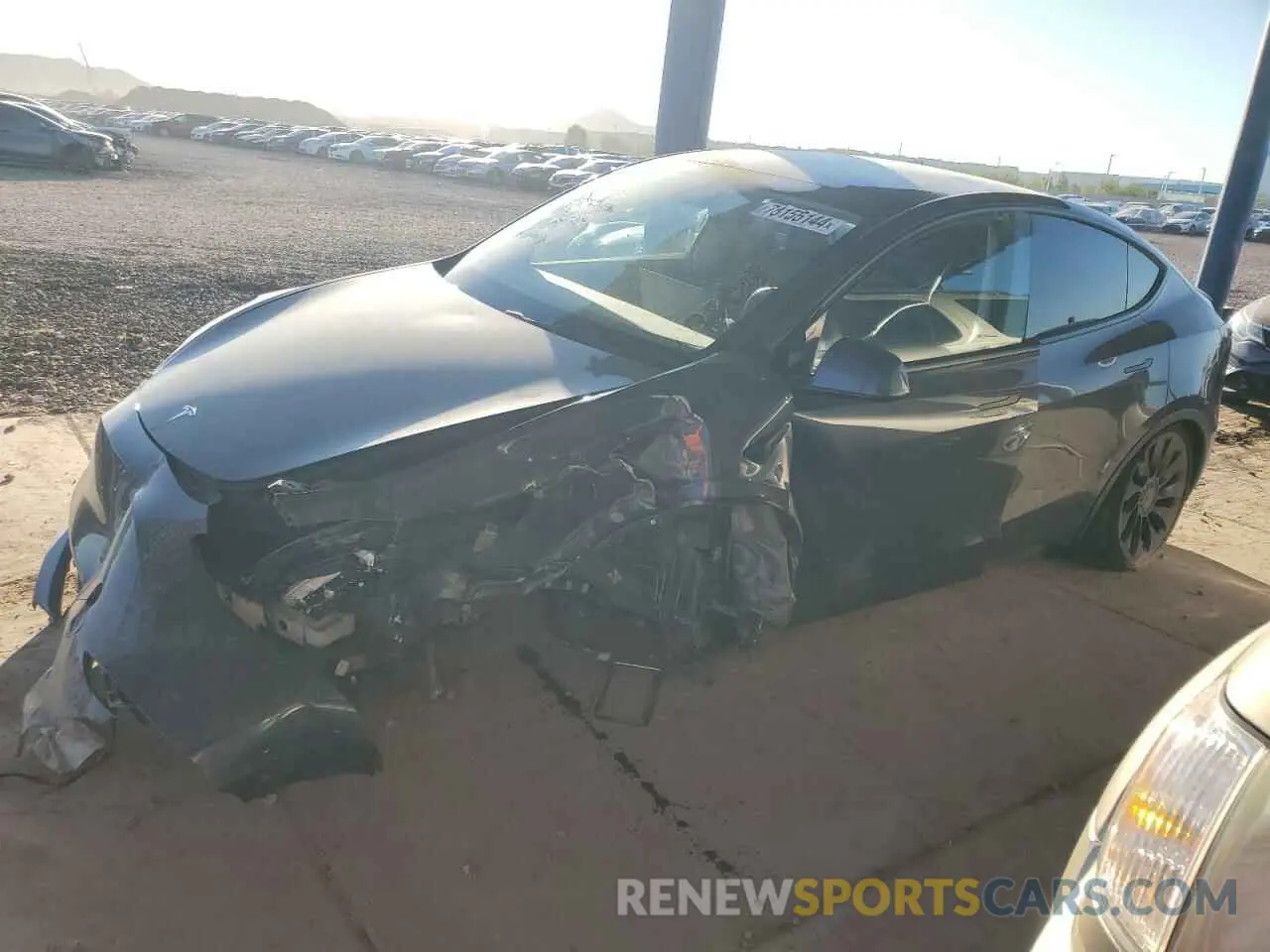 1 Photograph of a damaged car 5YJYGDEF6MF078518 TESLA MODEL Y 2021