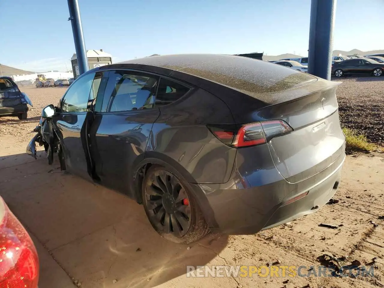 2 Photograph of a damaged car 5YJYGDEF6MF078518 TESLA MODEL Y 2021