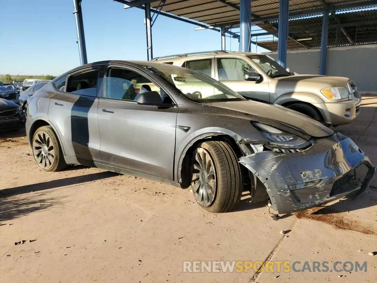 4 Photograph of a damaged car 5YJYGDEF6MF078518 TESLA MODEL Y 2021