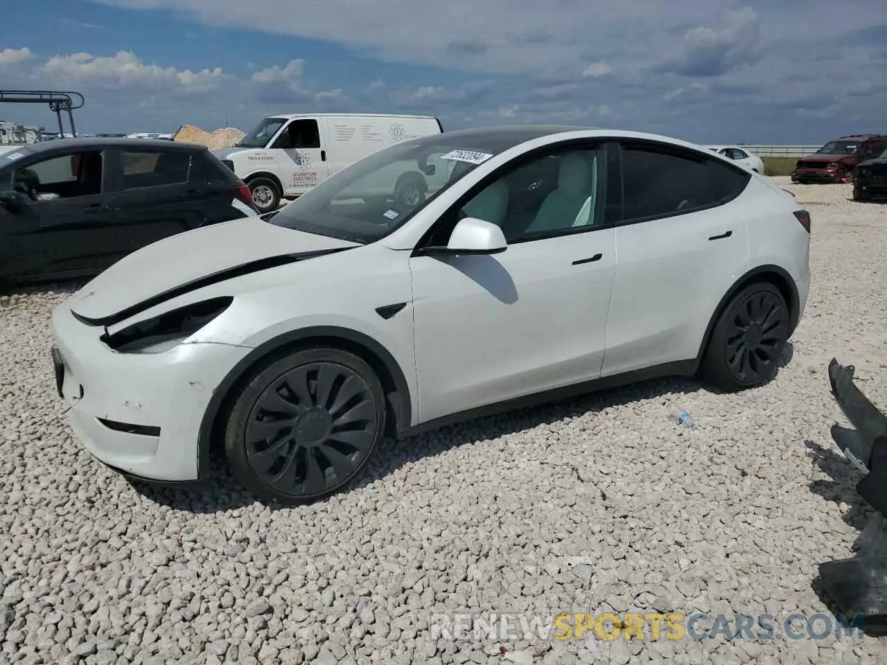 1 Photograph of a damaged car 5YJYGDEF6MF081404 TESLA MODEL Y 2021