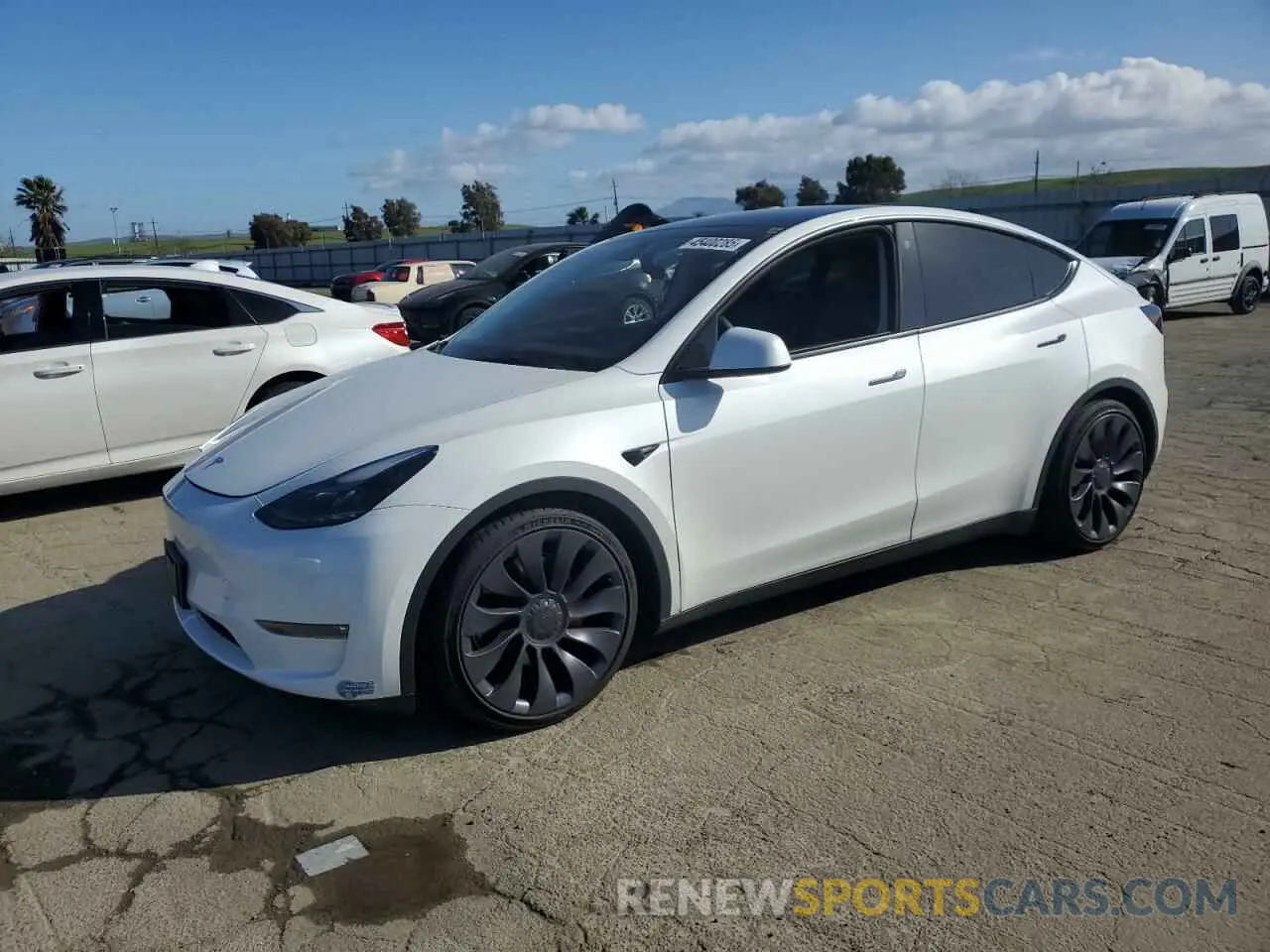 1 Photograph of a damaged car 5YJYGDEF6MF215621 TESLA MODEL Y 2021