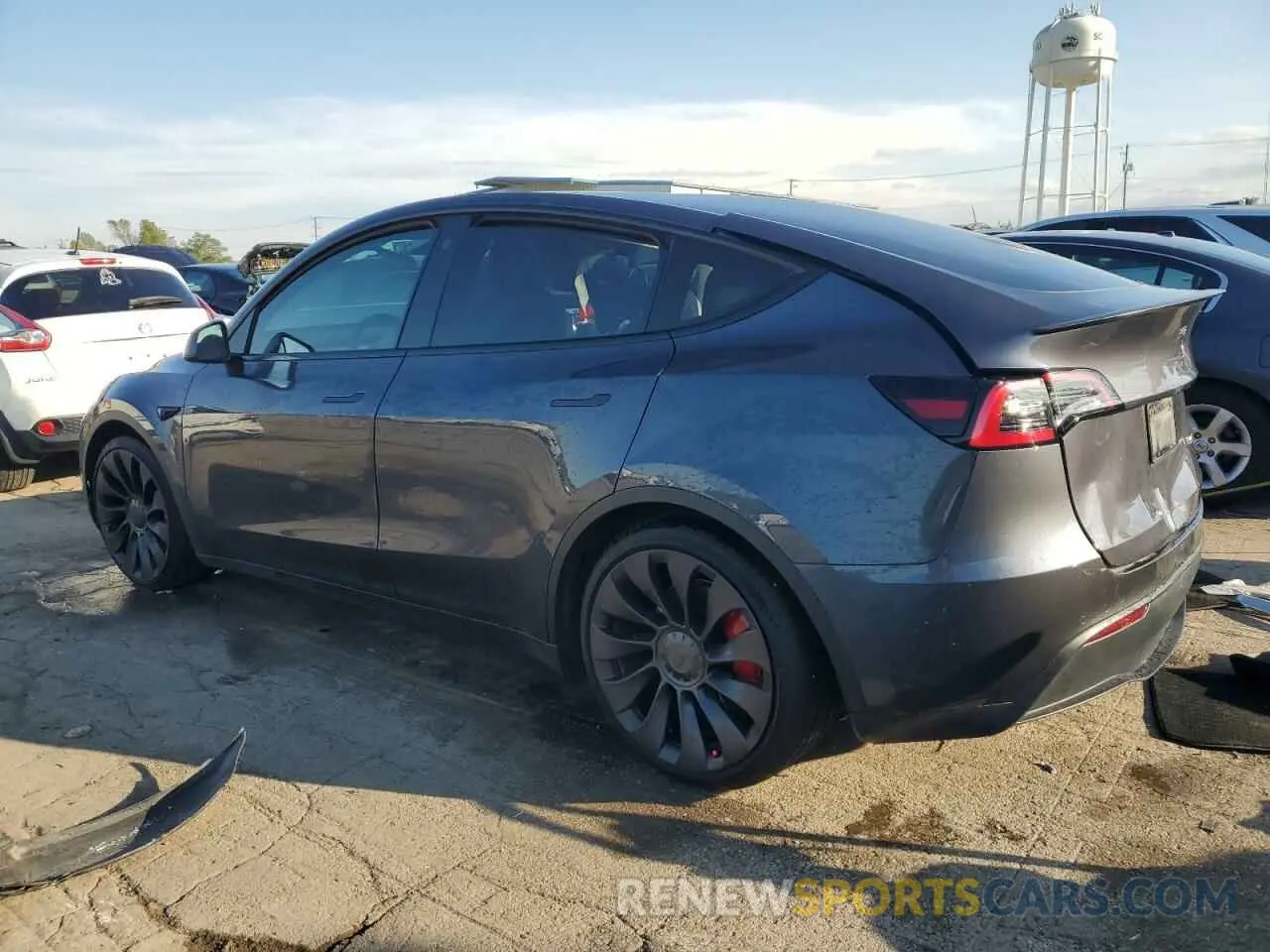 2 Photograph of a damaged car 5YJYGDEF6MF230328 TESLA MODEL Y 2021