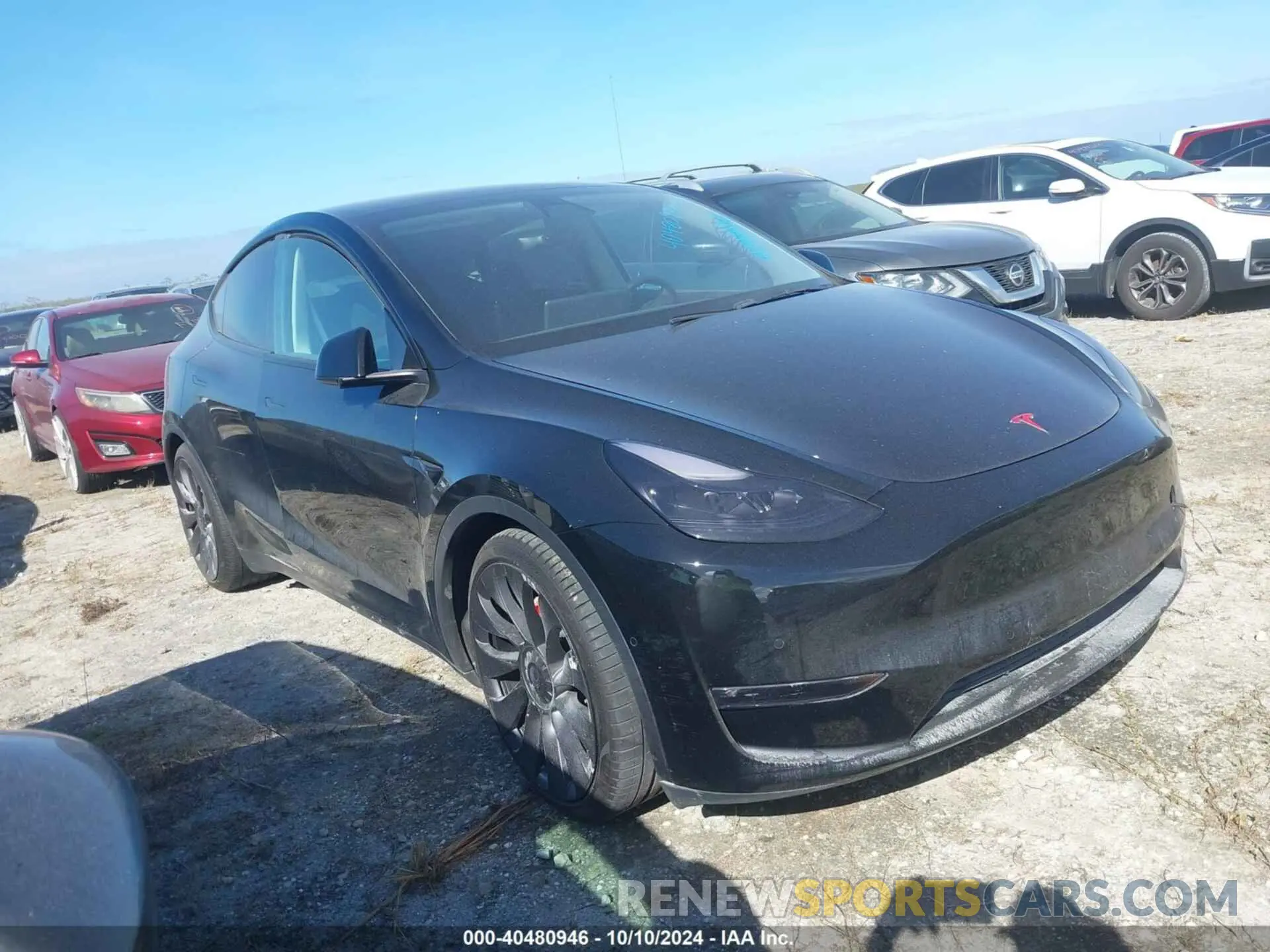 1 Photograph of a damaged car 5YJYGDEF7MF137656 TESLA MODEL Y 2021